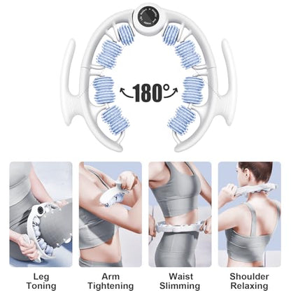 COSTWELL 셀룰라이트 마사지기, 셀룰라이트 리무버 근육 롤러, 다리, 목, 종아리, 팔, 허벅지, 등을 위한 360° 딥 티슈 마사지기, 수동 마사지 폼 롤러 근막 마사지 도구, 근육 완화용 (블루) - color: 블루.