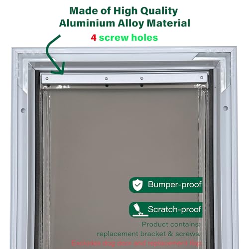 1 PCS Medium Metal Replacement Bracket for PetSafe Dog Door Replacement Flaps PAC11-11038 - Aluminium Alloy Dog Door Flap Bracket - Easy Installation with Screws