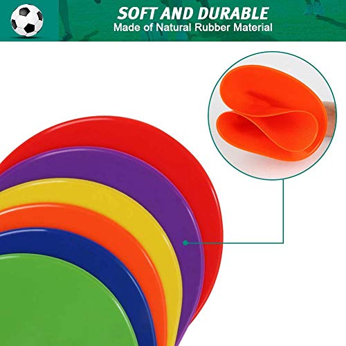60 Pcs Poly Vinyl Spot Markers Rubber Floor Dots Non Slip Agility Markers - size: 10inch