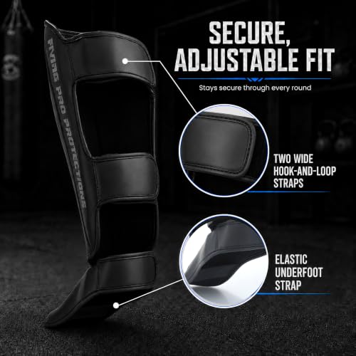 Upgraded Thickened Muay Thai Shin Guards with Instep | Enhanced Impact Protection, Kickboxing & MMA Leg Guards, Martial Arts Sparring Training, long-lasting for Men Women - size: Medium