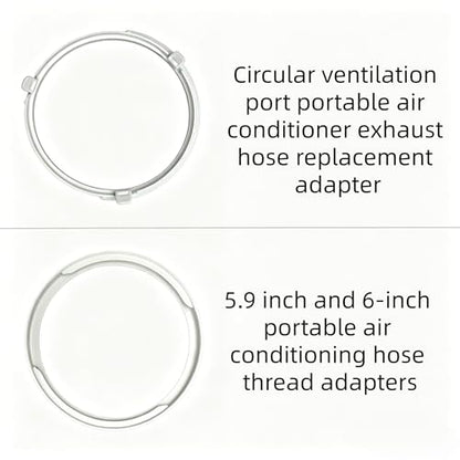 5.9 Inch Portable Air Conditioner Hose Connector, Comes with Threaded Adapter for Repairing Broken AC Hoses, PVC Replacement Adapter for Round Plug-In Exhaust Port