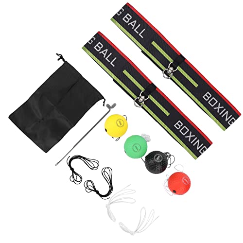 Boxing Reflex Ball Set | Adjustable Headband Reflex Ball for Hand-Eye Coordination Training | Enhance Reflexes, Speed & Skills | Ideal for All Ages & Fitness Levels