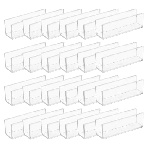 uxcell 24Pcs Plastic Glass Connector, Suitable for 10mm Thick 180 Degree Glass to Glass Clamp, Fixing Bracket Rimless Clip Holder for Aquarium Fish Tank Display Shelves, Transparent - color: Transparent, size: 10mm