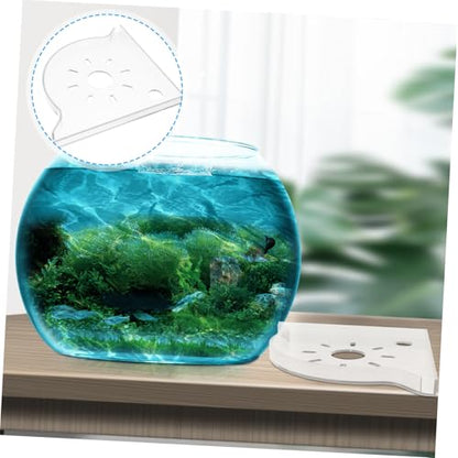 KOMBIUDA Fish Tank Corner Shelf Organizer Space-saving Triangle Stand for Aquarium Supplies Robust Construction for Fish Food Storage for Spaces