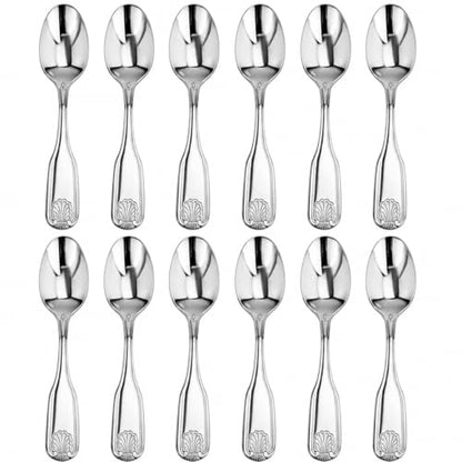 New Star Foodservice Shell Pattern Stainless Steel Teaspoon, 6.5-Inch | Set of 12, Commercial Grade - size: Teaspoon (6.5-Inch)