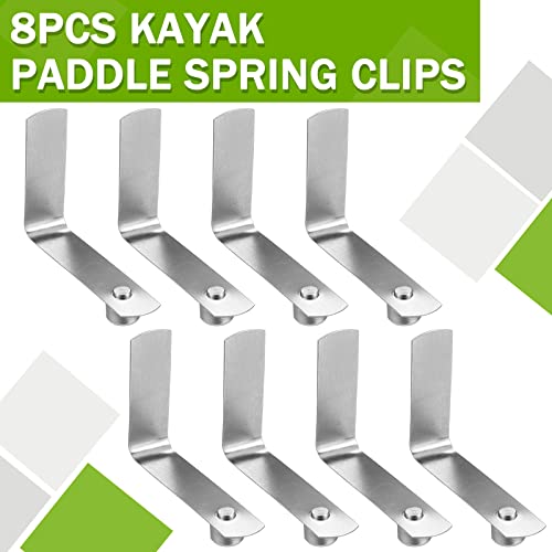 8 Pieces Push Button Spring Clips Tent Pole Clips Stainless Steel Kayak Paddle Spring Snap Clips Locking Tube Pin for Camping Kayak Paddle Tent Pole - color: Silver, size: 9mm