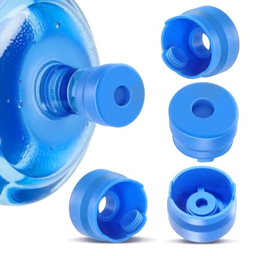 3 and 5 Gallon Water Jug Cap, Reusable Food Grade Silicone Replacement Cover for 55mm Opening Water Jug Lid, Non Spill Water Bottle Caps - pack of 3