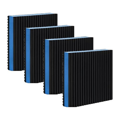 4 Pack Rubber Anti Vibration Pads, 4'' x 4'' x 7/8'' Heavy Duty EVA Mechanical Damping Vibrating Sound Isolation Pad for Compressor, Air Conditioner, Washer, Dryer, Treadmill