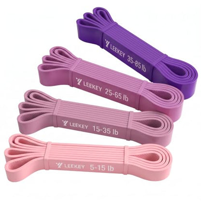 Resistance Bands for Pull Up Assist, Stretch Bands & Exercise Workout Set - color: 5-85LBS PINK PURPLE