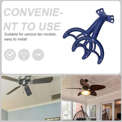 5 Pcs 52’’Ceiling Fan Blades Arms Replacement,Ceiling Fan Blades Arms Replacement Parts Mounting Bracket Kit for Replacing The Worn Fan Blades,Keep The Balance and Good Performance (Blue) - color: Blue