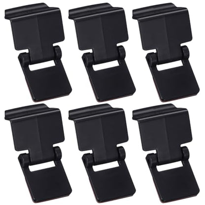 6pcs Reptile Cage Lock Clips, Terrarium Locking Lid Clips for Feeding Tanks, Black Plastic Buckle Latches for Reptile Breeding and Escape Prevention