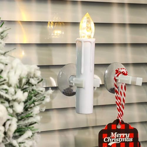 6 Pack Candle Holder Clamps Window Candle Suction Cups Clamp for Christmas New Year Valentines Day Celebration (20mm)