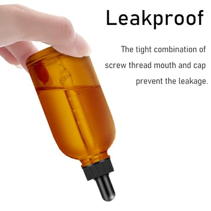 2 Pack Amber and Blue Dropper Bottles, 4oz Glass Bottle with Dropper for Essential Oils with Funnel, Labels & Pipette, Tincture Bottles with Dropper(Unbreakable Plastic Eye Dropper) - color: Amber and Blue