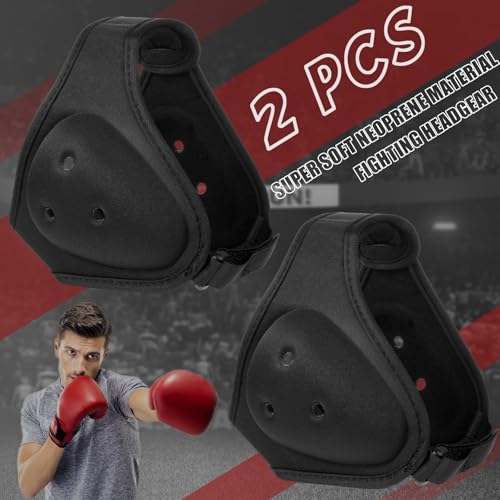 Jerify 2 Pcs Wrestling Headgear for Kid Youth, Black - color: Black