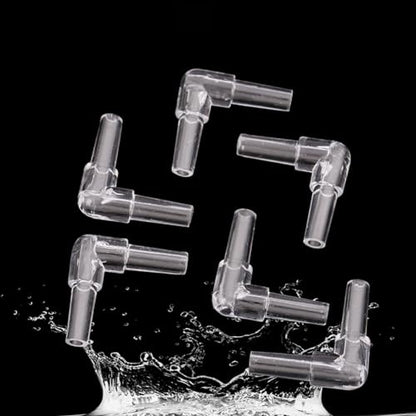 30 Pcs Plastic Elbow Tubing Connector Air Valve Tube Connector Aquarium Air Line Connector Fish Tank Air Splitter L Tube Adapters
