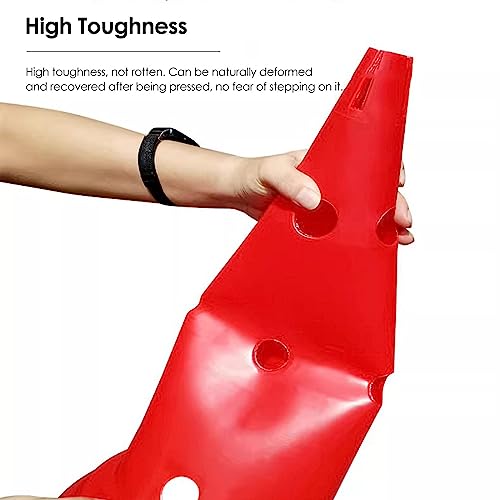 YXXSDP Professional Hurdle Cone Set, Adjustable Training Cones and Agility Poles, Multi-Sports Practice Equipment for Kids Pets Adult - color: Round Cones+1m Pole