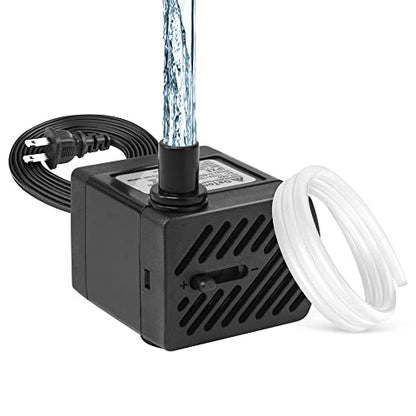 50GPH 3W Small Submersible Water Pump Mini Fountain Pump Ultra Quiet For Aquarium Fish Tank Pond Statuary Hydroponics