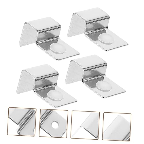 Kisangel Quick-Install Aquarium Lid Support Stainless Steel Clips for Glass Tank Cover 10mm