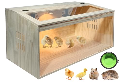 20-Piece Large Chicken Brooder Box, All-in-One Kit Brooder Box, Brooder for Chicks, Quail, Hamsters, Up to 35 Chicks Capacity, Pattern B, 31.5" L x 15.7" W x 15.7" H - size: 31.5"L x 15.8"W x 15.8"H