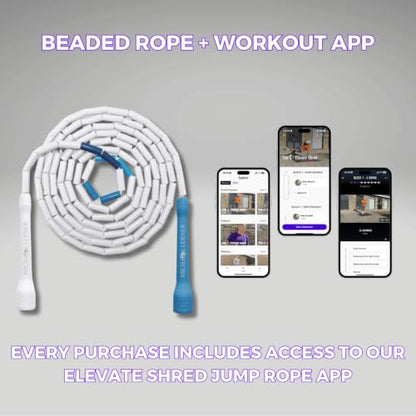 Elevate Rope Beaded Jump Rope, 1 in Beads, 10 ft Adjustable, Segmented - color: ML Beaded
