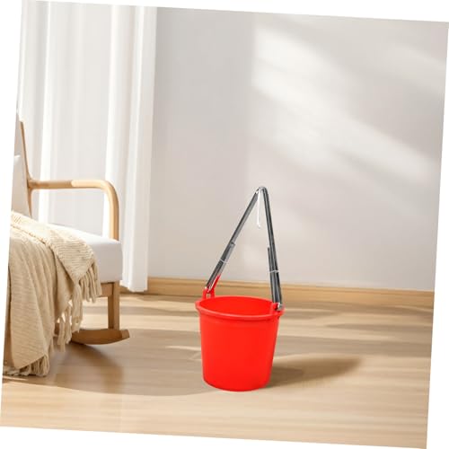 Abaodam Stainless Steel Bucket Tool Organizer Metal Clasp Heavy-Duty Fishing Bucket Holder for Outdoor and Kitchen Use Pail Shoulder Strap Clip