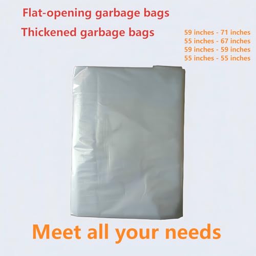 Extra Large Storage Bags, Clear Plastic, Thickened Dust-Proof, 59x71 Inch, for Furniture, Luggage, Industrial Equipment, Commercial Use, 5 Count,Extra large moving bags,150cm x 180 cm