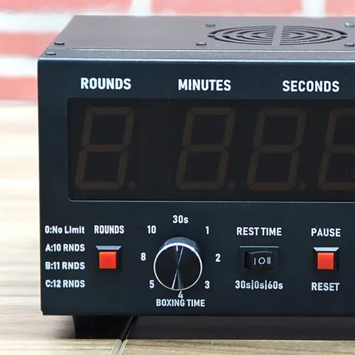 Professional Gym Interval Timer, Boxing Interval Clock with Large Clear LED Display and Buzzer, Volume Adjustable, Rest Time and Training Time Adjustable Flexibly, for Gym, Boxing Gym - color: Blue