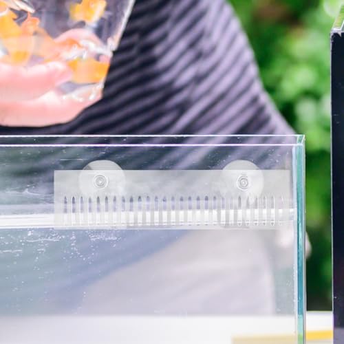 BESTonZON Removable Acrylic Fish Tank Overflow Comb 2-Pack Aquarium Water Comb for Preventing Overflow and Separating Fish Compatible with Various Aquariums Easy Maintenance