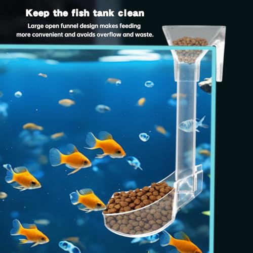 Shrimp Feeding Dish Set, Aquarium Fish Shrimps Feeder Set, Transparent Shrimp Feedings Tube, Fish Tank Feedings Supplies with Feeding Ring Cleaning Brush for Fishs Tank Aquarium (Clear)