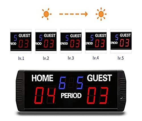 Electronic Scoreboard Portable Score Board Wireless Electronic Led Tennis Padel Digital Scoreboard for Games Volleyball/Basketball/Football/Ping Pong/Badminton,Score Keeper