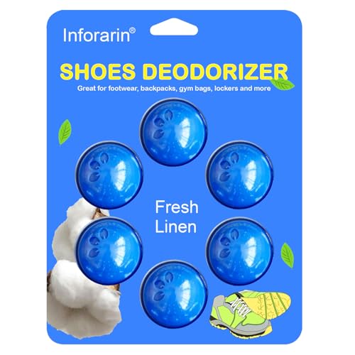 Odor Deodorizer Balls for Sneaker, 6 Pack Shoe Deodorizer Balls；20 Sets Disposable Condiment Container with Lid