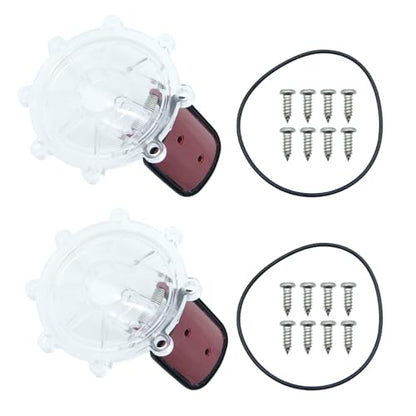 7056 Check Valve Cover with Flapper Assembly Kit Compatible with Zodiac Jandy Spring Check Valve Replacement, 2 Pack, Fits 7235 7305 7511 7512 Models, Clear Lid Spring Pin O-Ring Included