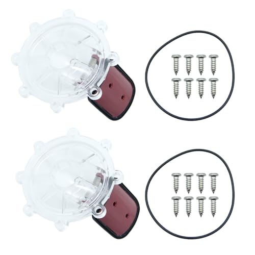 7056 Check Valve Cover with Flapper Assembly Kit Compatible with Zodiac Jandy Spring Check Valve Replacement, 2 Pack, Fits 7235 7305 7511 7512 Models, Clear Lid Spring Pin O-Ring Included