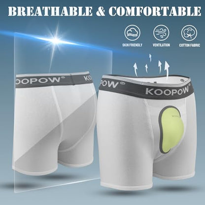 KOOPOW Youth Boys Compression Shorts with Soft Protective Athletic Cup - color: 0206-black/White(2-pack), size: X-Large