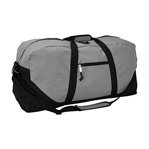 DALIX 25" Big Adventure Large Gym Sports Duffle Bag (Black Grey Navy Blue Red Camo) - color: Gray