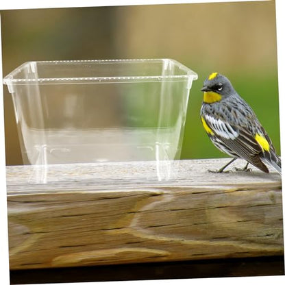 Cage Splash Feeder Cover Transparent Acrylic Guard for Birdcage Prevents Food and Water Splashing Easy Installation Compatible Various Enclosures