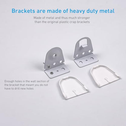 HUIYEETEX 25mm Metal Bracket Upgrade Roller Blind Fittings Spare Kit, Window Shade Repiar Kit Complete with Metal Brackets & End Plug, Shade Weight Max Load 6.6 LBS (3 KGS) - style: 25mm Metal Bracket
