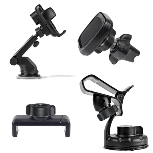 6 Pcs Car Phone Mount Replacement Parts, Tightening Nut for Replacement Car Mount Screw Black Mobile Phone Repair Mounting Bracket for 17mm Ball Joint Fixed Adapter Ring