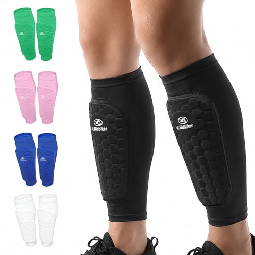 Soccer Shin Guards Shin Pads, Calf Compression Sleeve with Honeycomb Pads, Lightweight Shin Defender Shin Guards Kids for Adult Men Women, Boys, Girls, Youth - color: Black, size: X-Small