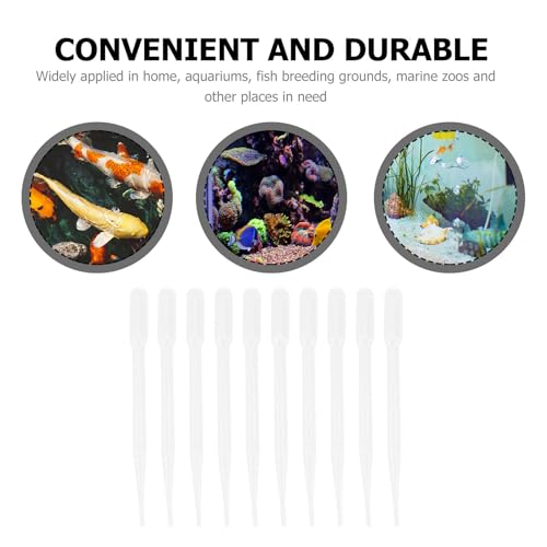 DOITOOL 10pcs Fish Feeding Tubes Coral Syringe Tubes 3ml Plastic Brine Shrimp Feeders for Aquarium Pet Supplies