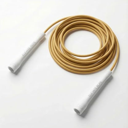 Elevate Rope Jump Rope for Men & Women, 5mm PVC Cable, 10 ft Adjustable - color: Gold