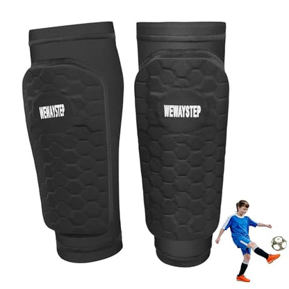 Soccer Shin Guards for Kids Adult, Calf Compression Sleeve - color: Black, size: Medium