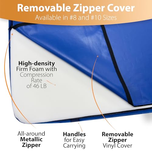 Foamma Gymnastics Mat - 4' x 4' x 6', Blue Foldable Landing Mat for Kids and Adults - size: 4ft x 6ft