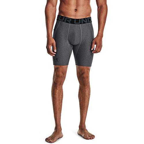 Under Armour Men's Armour Heatgear Compression Shorts - color: Carbon Heather (090)/Black, size: Medium
