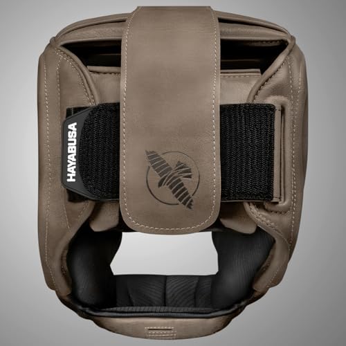 Hayabusa T3 LX Leather Adjustable MMA Headgear - Brown, One Size