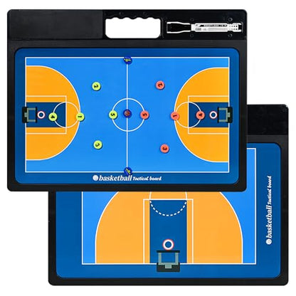 Basketball Coaching Board, Double-Sided Magnetic Tactics Clipboard