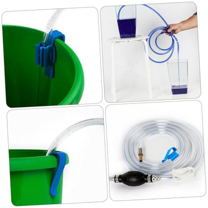 Manual Siphon Pump Hose Set for Fuel and Water Transfer, Practical Guide Oil Tube with Flexible Suction Hose for Fish Tank, Vehicle, and Home Use
