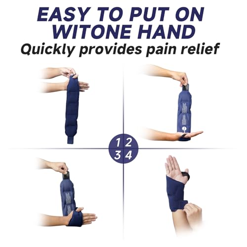 Wrist Ice Pack Wrap for Carpal Tunnel Relief, Gel Ice Packs for Injuries Reusable for Wrist Hand Pain, Hot Cold Compress Brace for Achilles Tendonitis, Tenosynovitis