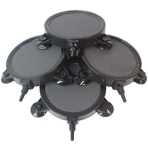 4.2-Inch Air Stone Disc Bubble Diffuser with Suction Cups for Oxygenation in Fresh/Saltwater Tanks, Ponds, Hydroponic, Aquaponics, and as a Decorative Airstone for Aquariums - size: 4 PCS