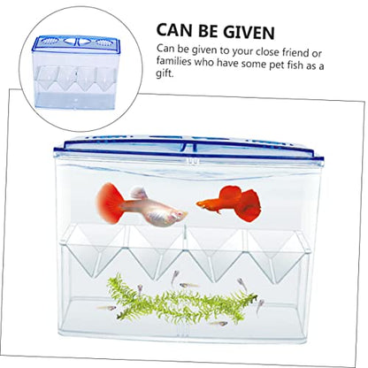3 Pcs Small Fish Breeding Box - Freestanding Self-Floating Isolation Hatchery for Guppy and Fry in Aquarium